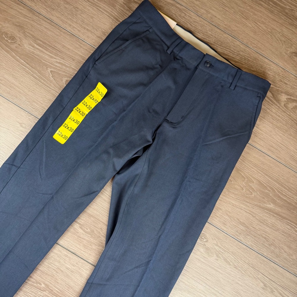 Greg Norman Mens Ultimate Travel Pant Performance Stretch Navy Blue 32x30